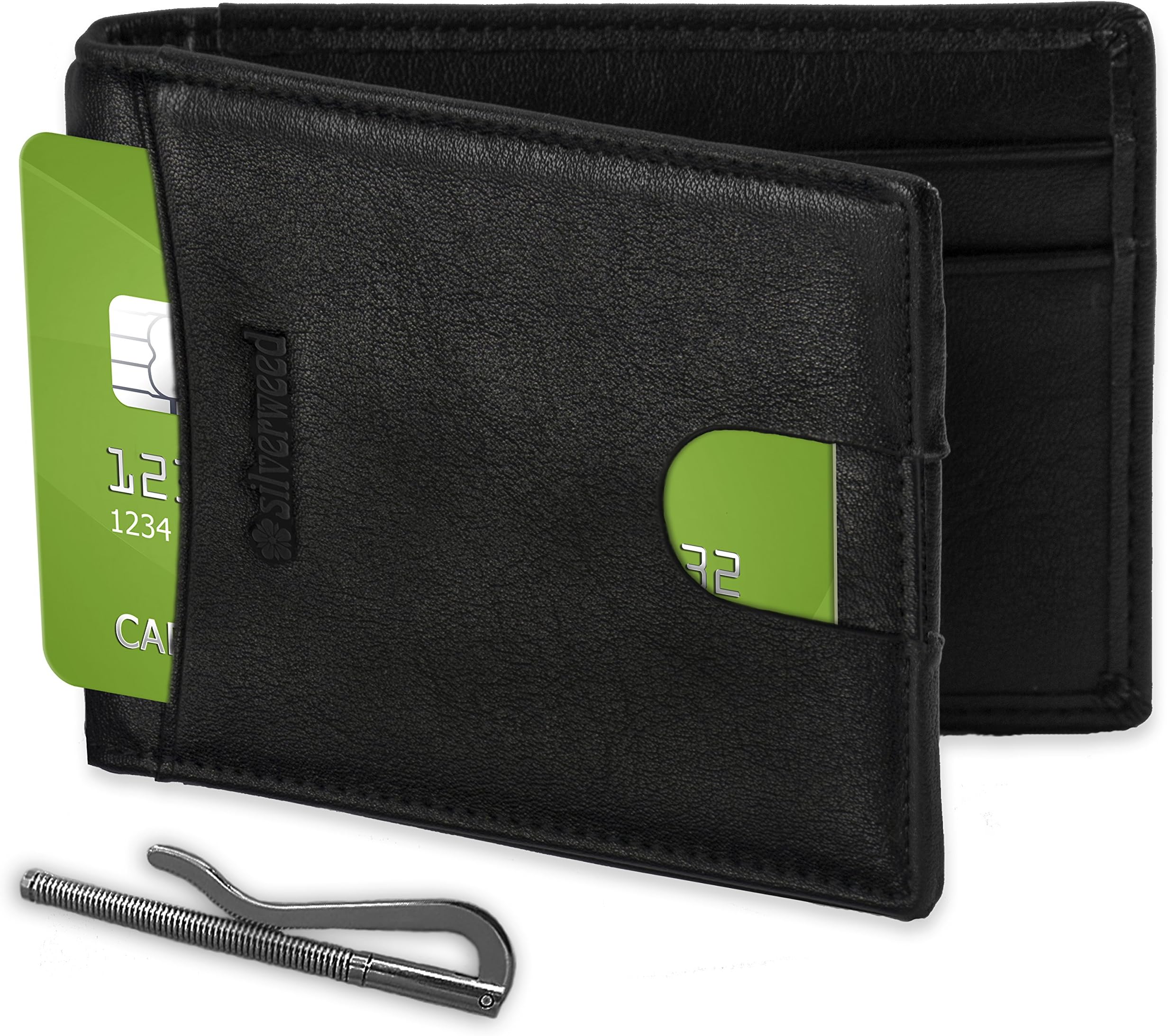 Silverweed - Vegan Slim RFID Front Pocket Money Clip Wallet Card Holder