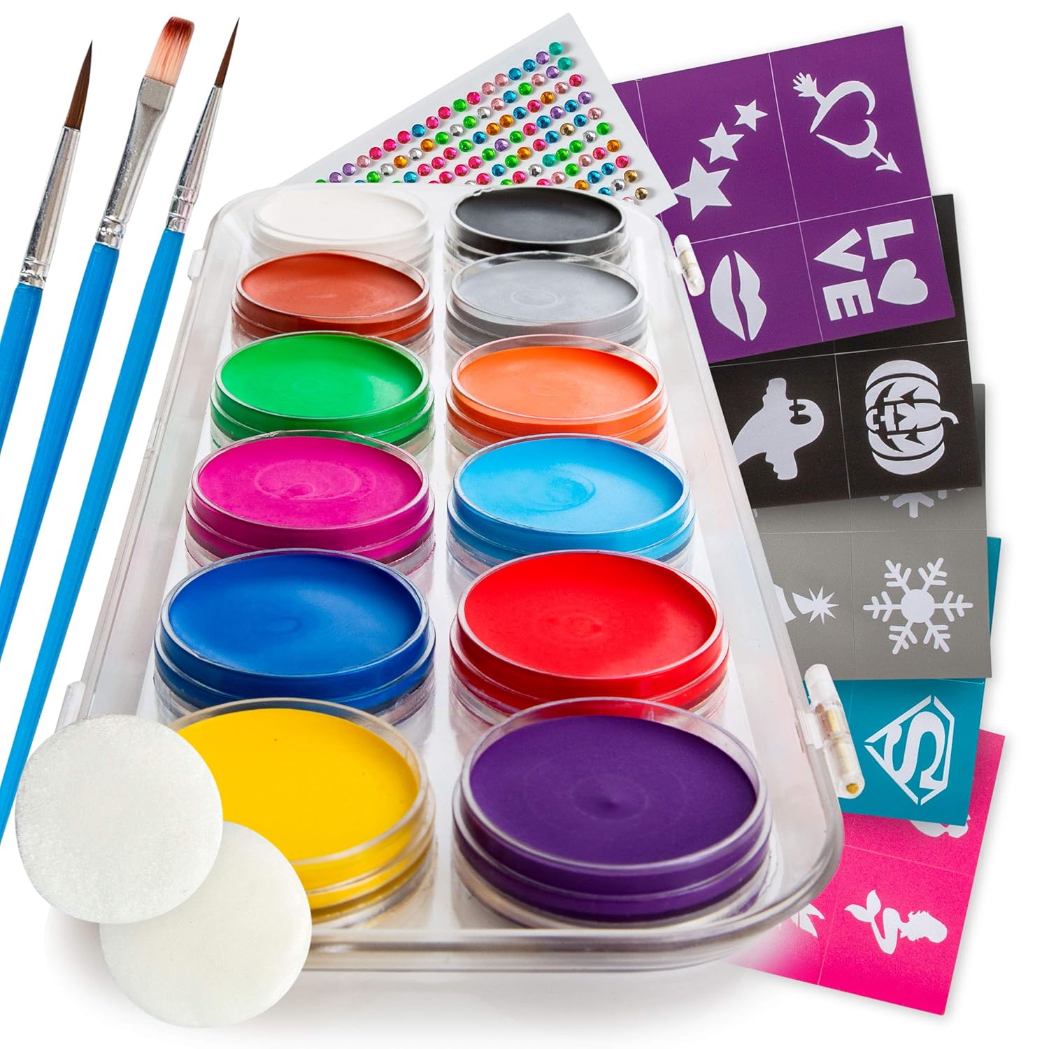 B&E Artt Face Painting Kit for Kids & Adults Professional & Body