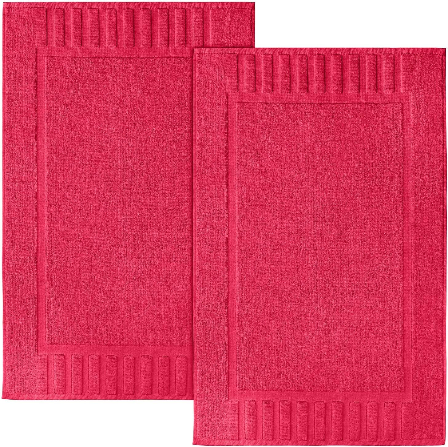 White Classic Luxury Bath Mat Floor Towel Set Absorbent Cotton Hotel