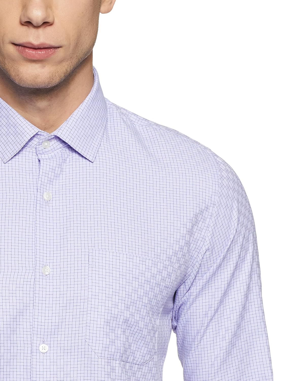 peter england men's plain slim fit formal shirt