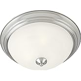 Maxim Lighting 5849MRSN Essentials-Two Light Flush Mount in style-11.5 Inches Wide by 6 inches high, Finish Color: Satin Nick