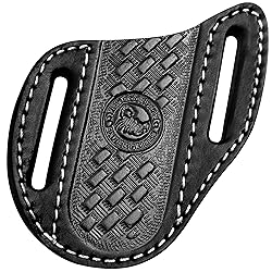 Red Scorpion Handmade Leather Knife Sheath for Belt