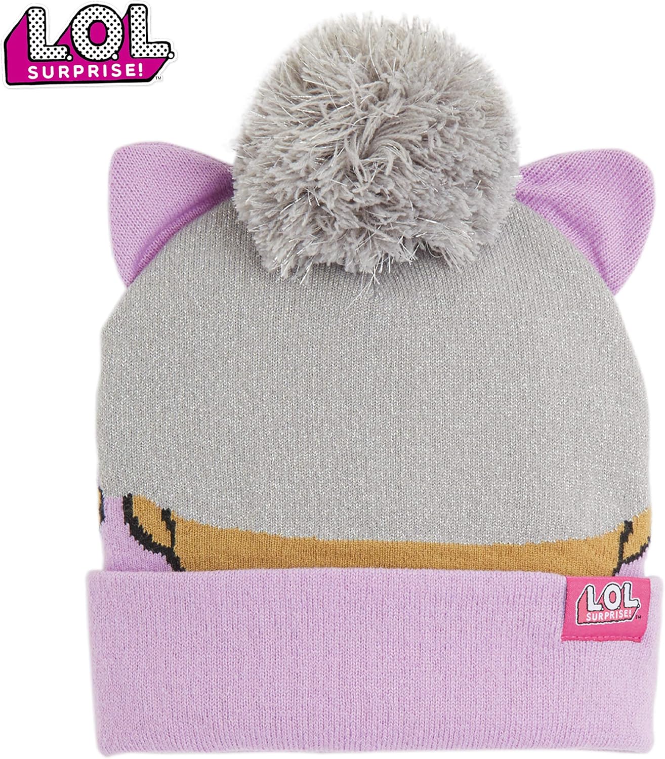 Hops And Unicorn Gifts For Girls L O L Queen Bee Surprise Hat Scarf And Gloves Set Fine Knit Warm Bobble Hat Lol Dolls Winter Hats For Kids With Kitty Queen Clothing Co Girls