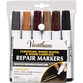 Varathane Wood Stain Warm Tone Repair Marker Kit | Assorted Oak, Walnut &amp; Warm Wood Tones, Covers Scratches &amp; Nicks, Furniture, Cabinets &amp; Trim, Marker Kit