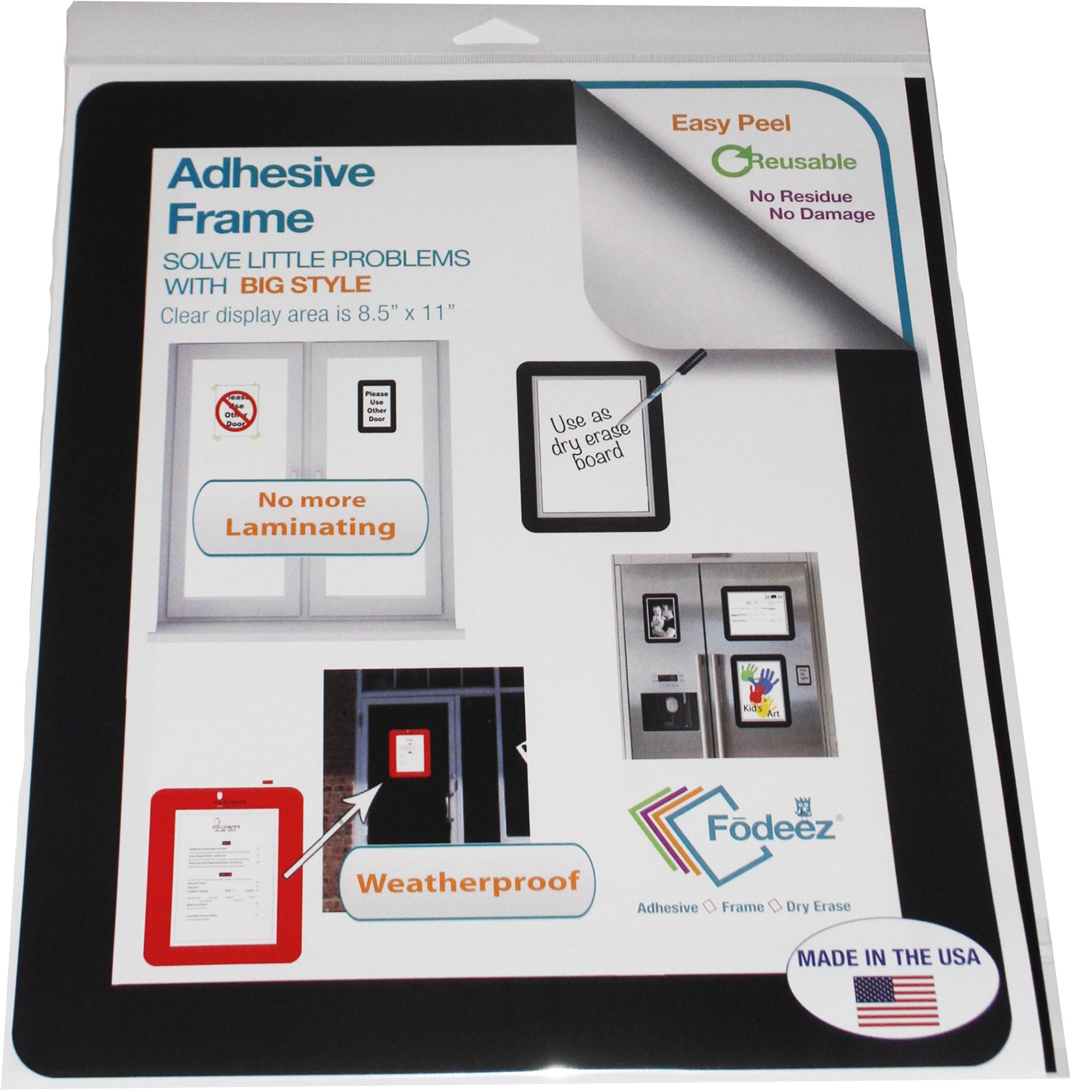 Fodeez Signs & Photo Frame Document Holder - for Locker Accessories, Plexigla...