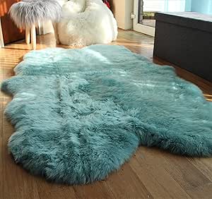 Alfombras de piel de oveja colorida | Auténtica | Lana extra gruesa y