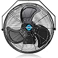 Tornado 18 Inch Outdoor IPX4 Water-Resistant High Velocity Metal Industrial Wall Mount Fan For Commercial, Industrial, Residential, Greenhouse Use 3 Speed 1/6 HP 6.6 FT Cord UL Safety Listed