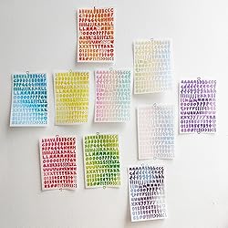30 Sheets Alphabet Number Stickers Colorful