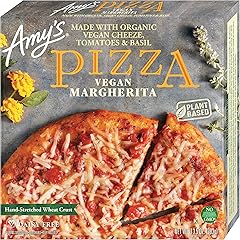 Amy's Frozen Cheeze (Vegan Cheese) Pizza, Made with Organic Tomatoes and Basil, Hand Stretched Crust, Full Size