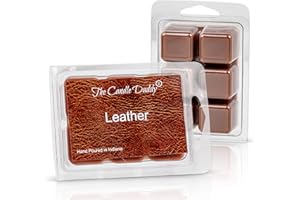 The Candle Daddy Leather Scented Melt- Maximum Scent Wax Cubes/Melts- 1 Pack -2 Ounces- 6 Cubes