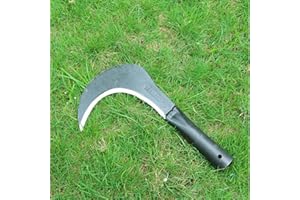 Elegital Kana Hoe 217 Japanese Garden Tool - Hand Hoe/Sickle is Perfect for Weeding and Cultivating. The Blade Edge is Very Sharp. (Beijing-025)
