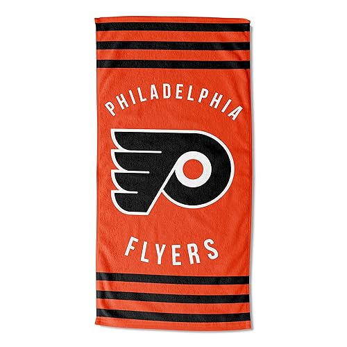 Northwest NHL Philadelphia Flyers Beach Towel, 30" x 60", Stripes