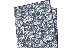 BELLUNO Printed Floral Cotton Pocket Square for Men
