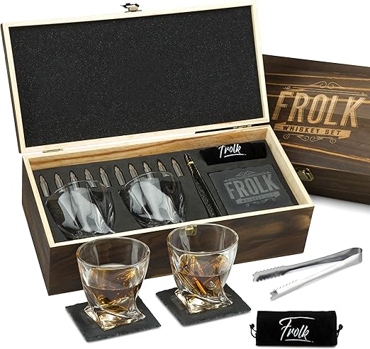 Set de regalo de balas de whisky de primera calidad para hombres – 10 balas de acero