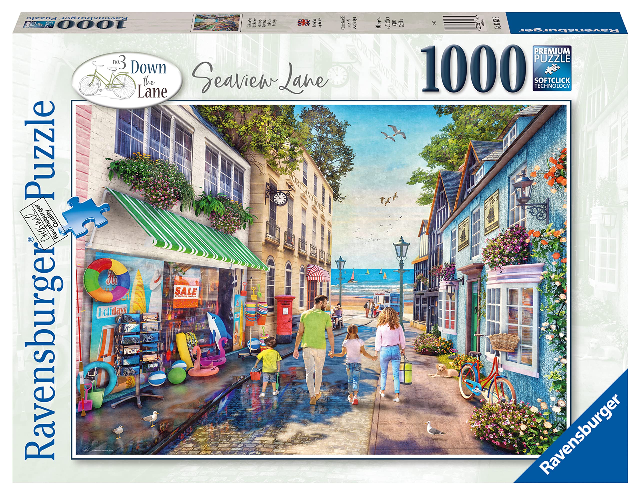 Ravensburger Down the Lane No.3 Seaview Lane 1000 Piece Jigsaw Puzzles for Adults and Kids Age 12 Years Up