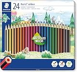 Staedtler Noris Colour 24 Pencils Tin Assorted Colours Hexagonal