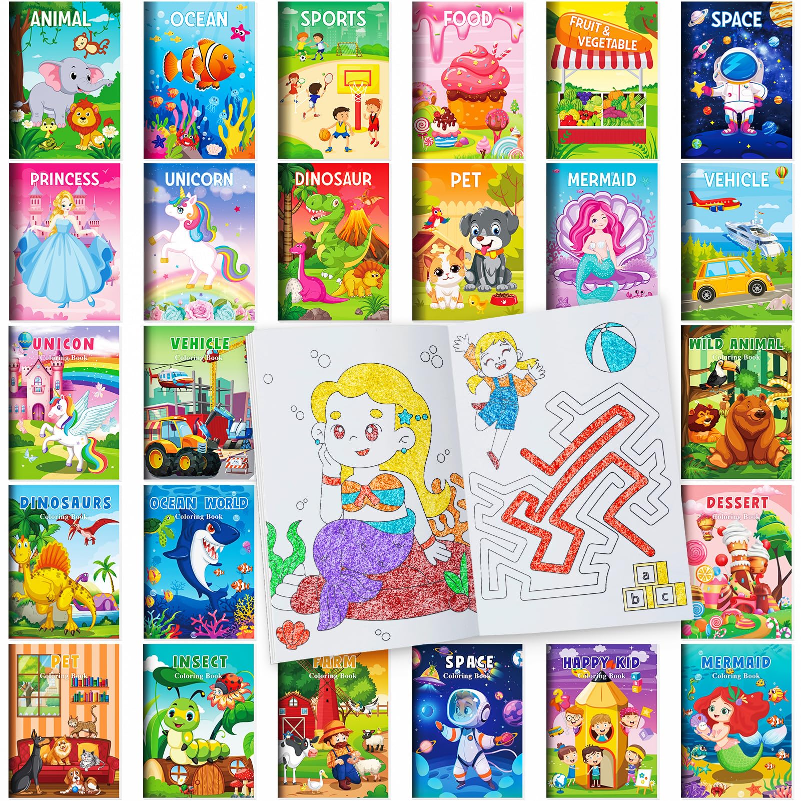 Photo 1 of BenLouis Coloring Books Party Favors Bulk Mini Coloring Books for Kids Ages 4-8-12 Small Activity Books For Birthday Party Gifts Goodie Bags Stuffers Classroom Travel Activity?24pcs Assorted?