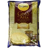 Sujata, Gold Atta - 100% Sherbati Whole Wheat Flour, 20 Pound(LB)