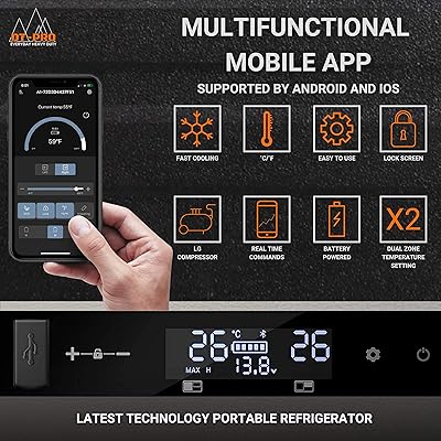 Buy Portable Freezer Cordless Camper Refrigerator Dual Temperature App Control Rechargeable Battery 12volt Car Fridge Lg Compressor 4 68 Electrical Appliances Cooler For Outdoor Truck Boat Travel Online In Indonesia B08v234jf1