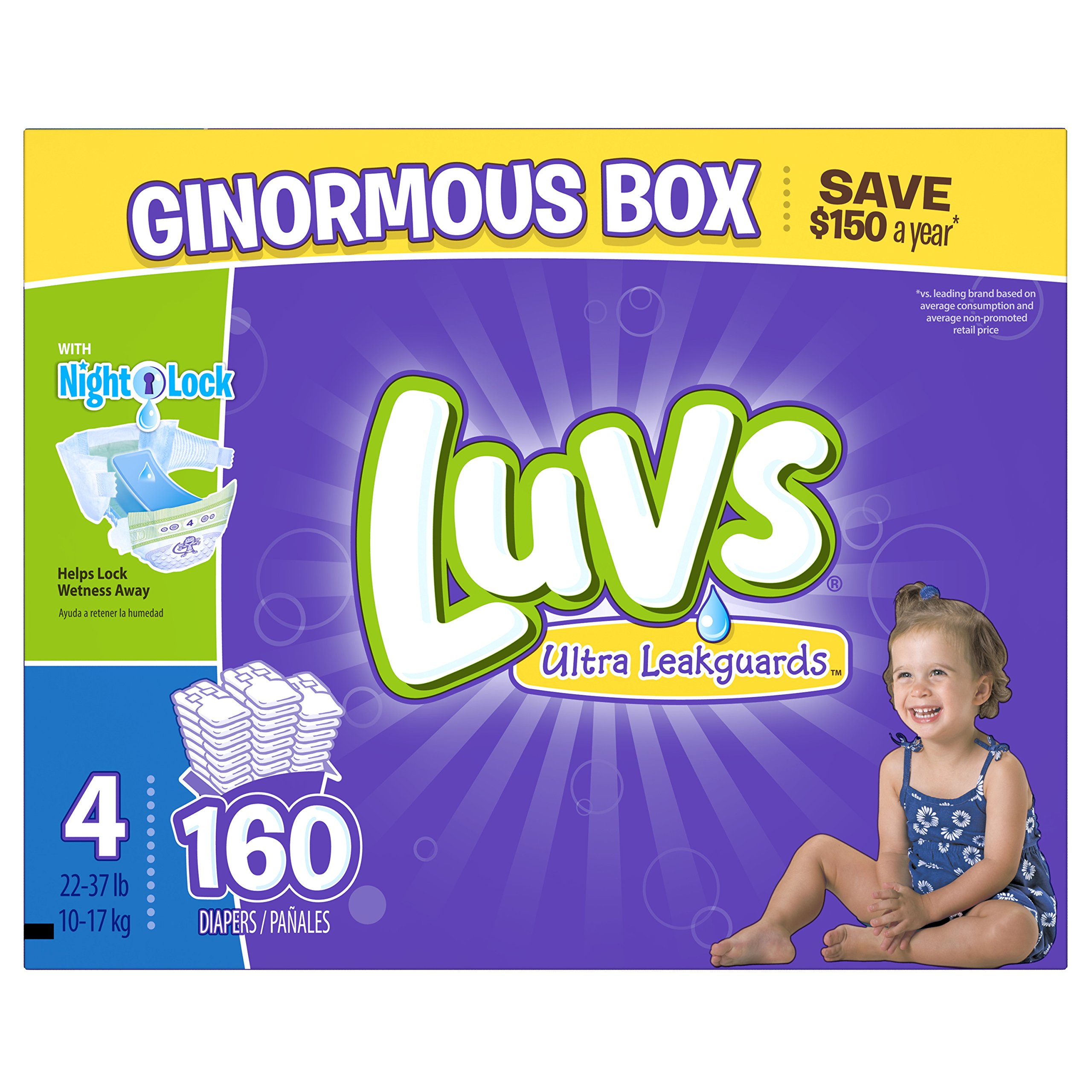 Luvs Ultra Leakguards Diapers Size 4 160 Count eBay