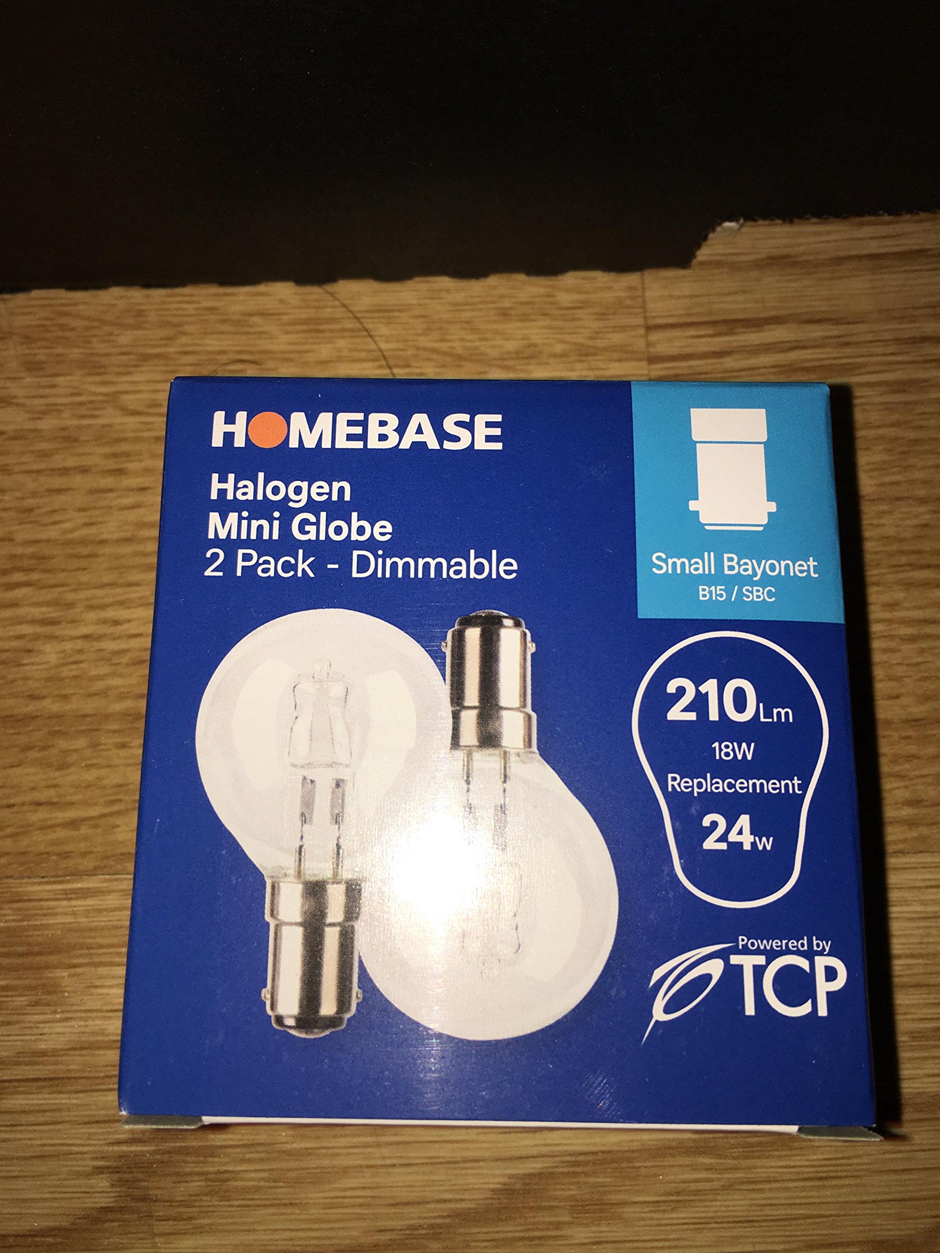 Homebase 2 X Halogen Mini Globe 18w 2 pack - Dimmable