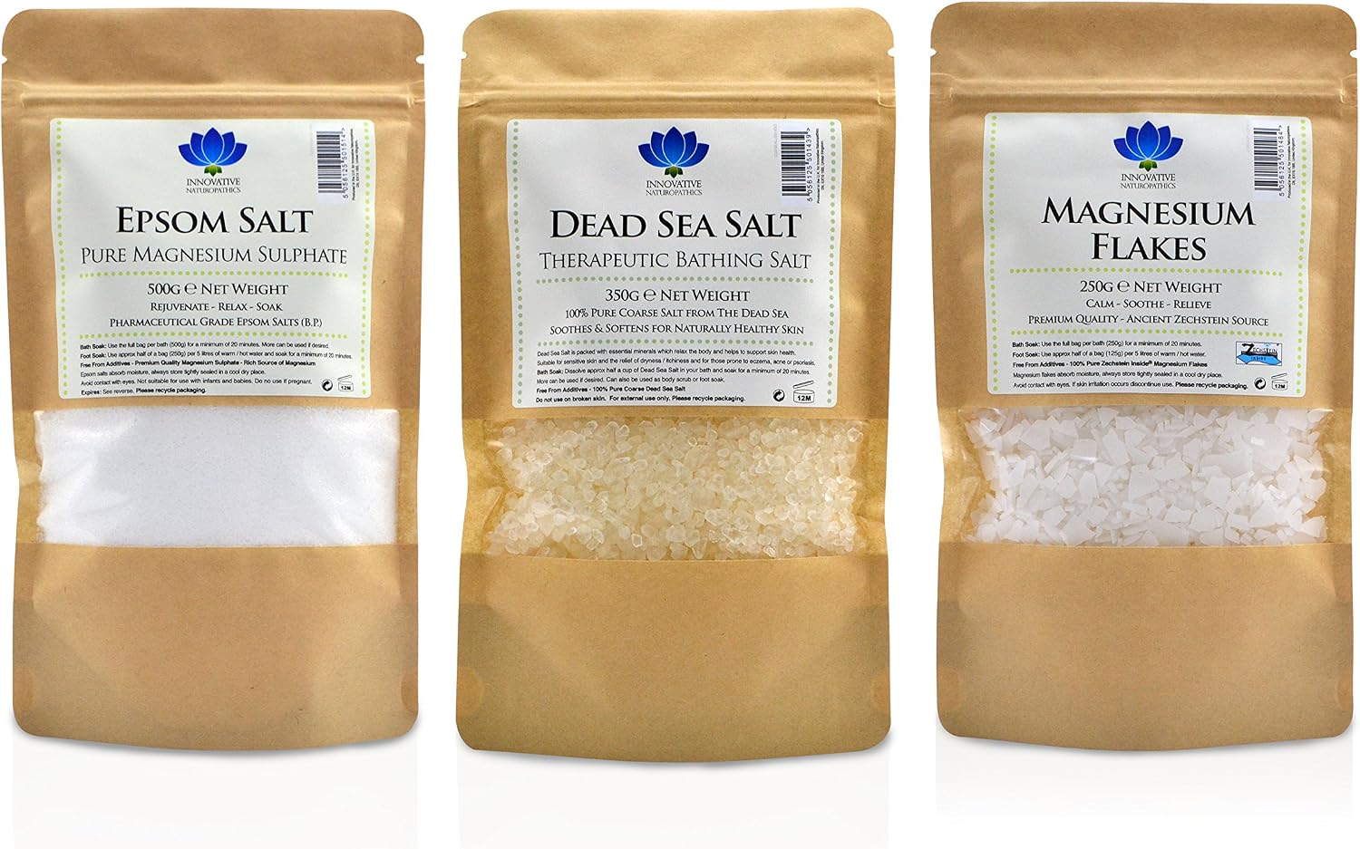 Dead Sea Salt - Purest Grade - Therapeutic Bath Salt - 350g Packet, Natural, 350 g (Pack of 1) - Image 3