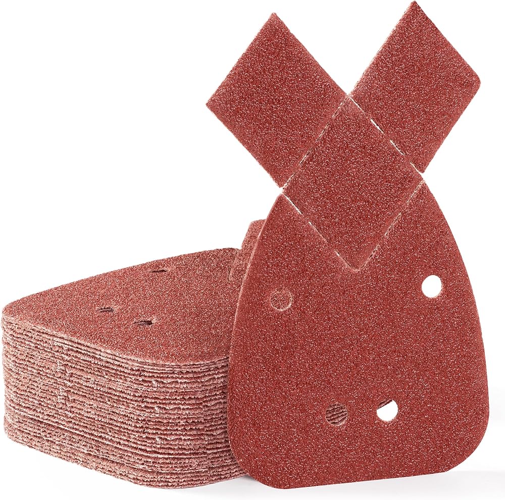 SATC 30 Pack 95x135mm 4-Hole 80 Grit Aluminum Oxide Mouse Sander Pads