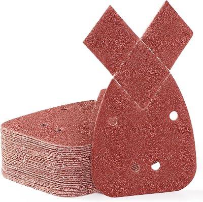 SATC 30 Pack 95x135mm 4-Hole 80 Grit Aluminum Oxide Mouse Sander Pads