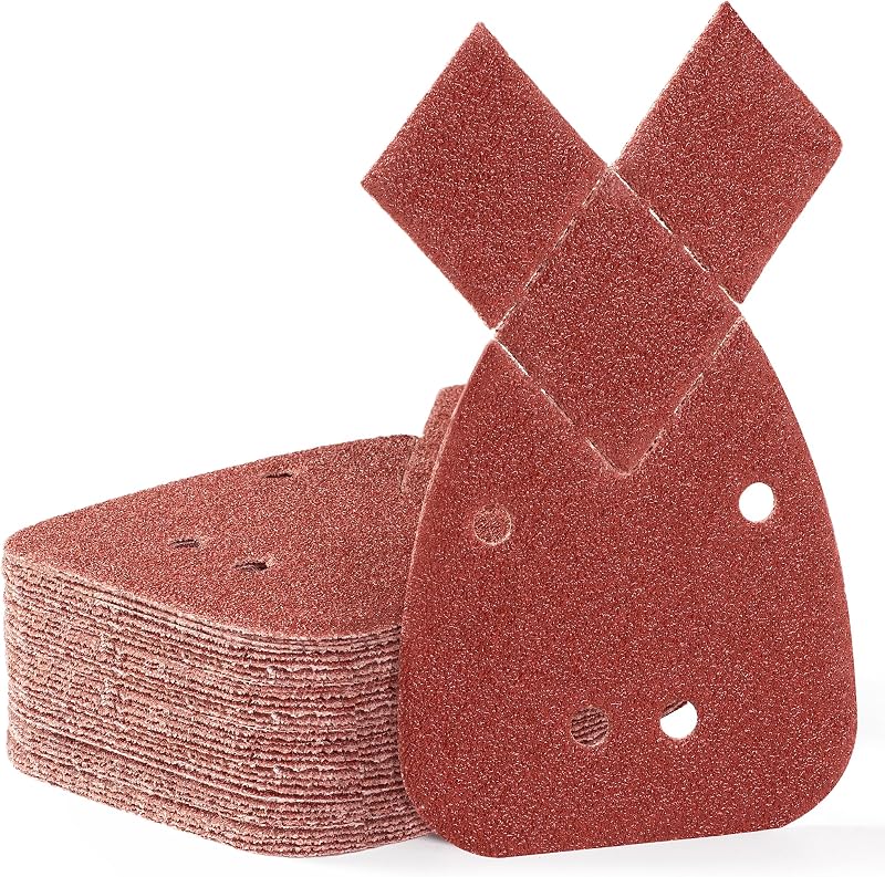 SATC 30 Pack 95x135mm 4-Hole 80 Grit Aluminum Oxide Mouse Sander Pads