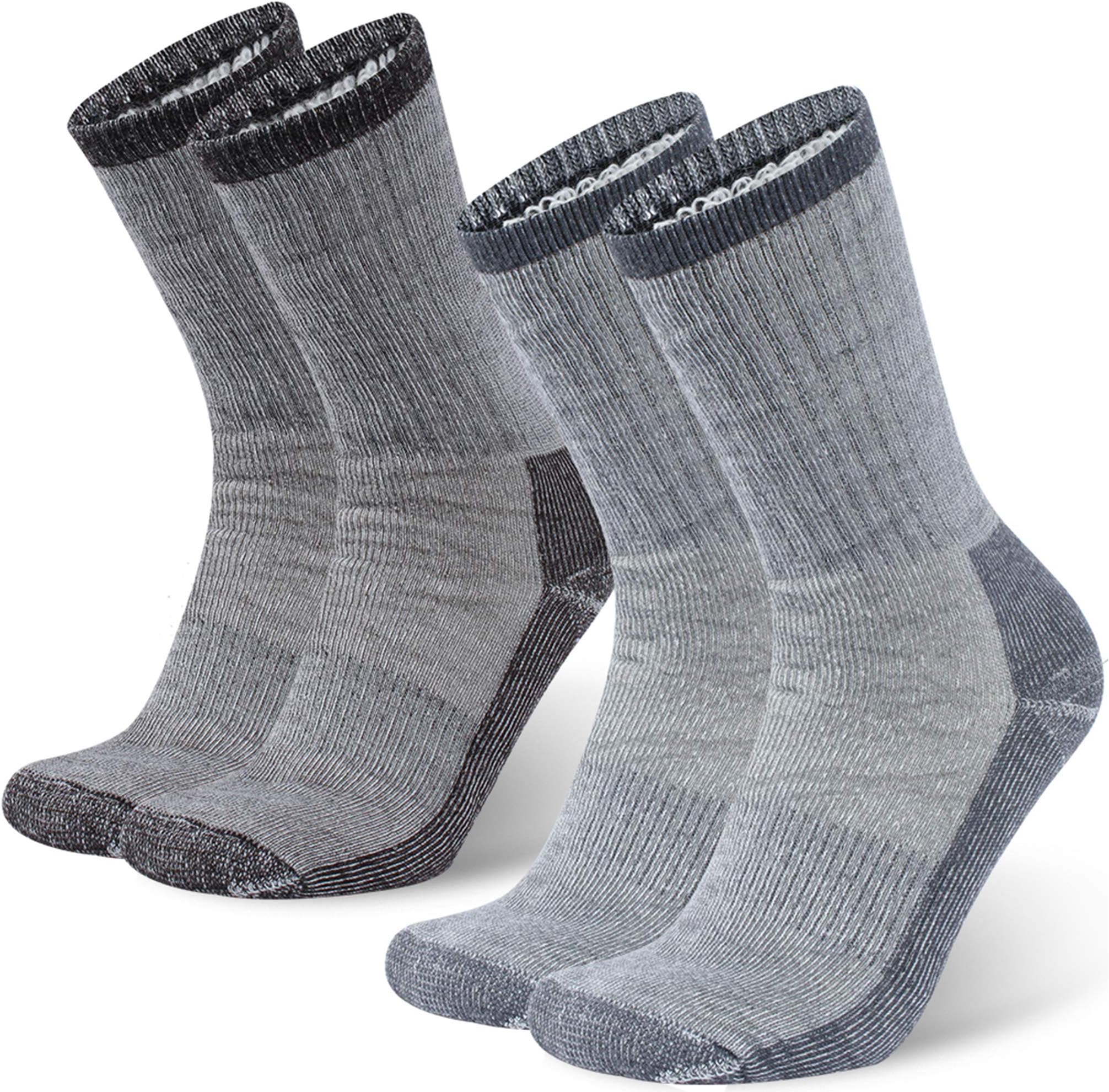 RTZATWool Socks, Merino Wool Hiking Outdoor Cushioned Thermal Thick Moisture Wicking Athletic Crew Socks