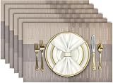 Aofmee Placemats Set of 6 Heat Resistant Vinyl Table Mats 45x30 cm