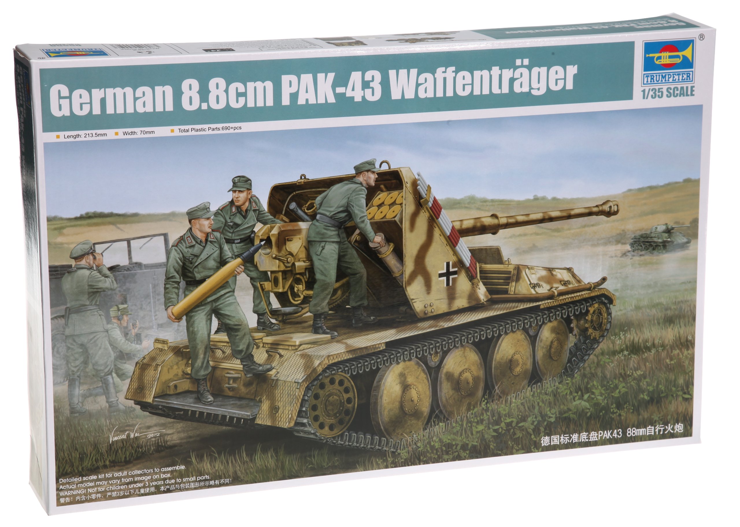 Trumpeter 1:35 - Waffentrager 8.8cm Pak 43 SPG
