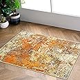 Lahome Modern Abstract Area Rug - 2x3 Small Bathroom Rugs Washable Entry Rug Kitchen Floor Mats, Contemporary Soft Non Slip Indoor Throw Carpet for Entryway Bedside Living Room, Yellow/Gold/Cream