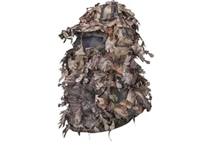 North Mountain Gear Ghille Camouflage Leafy Hat with Mesh Face Mask