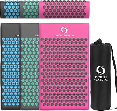 Pure Health Acupressure Mat and Pillow Yoga Back Pain Relief Black