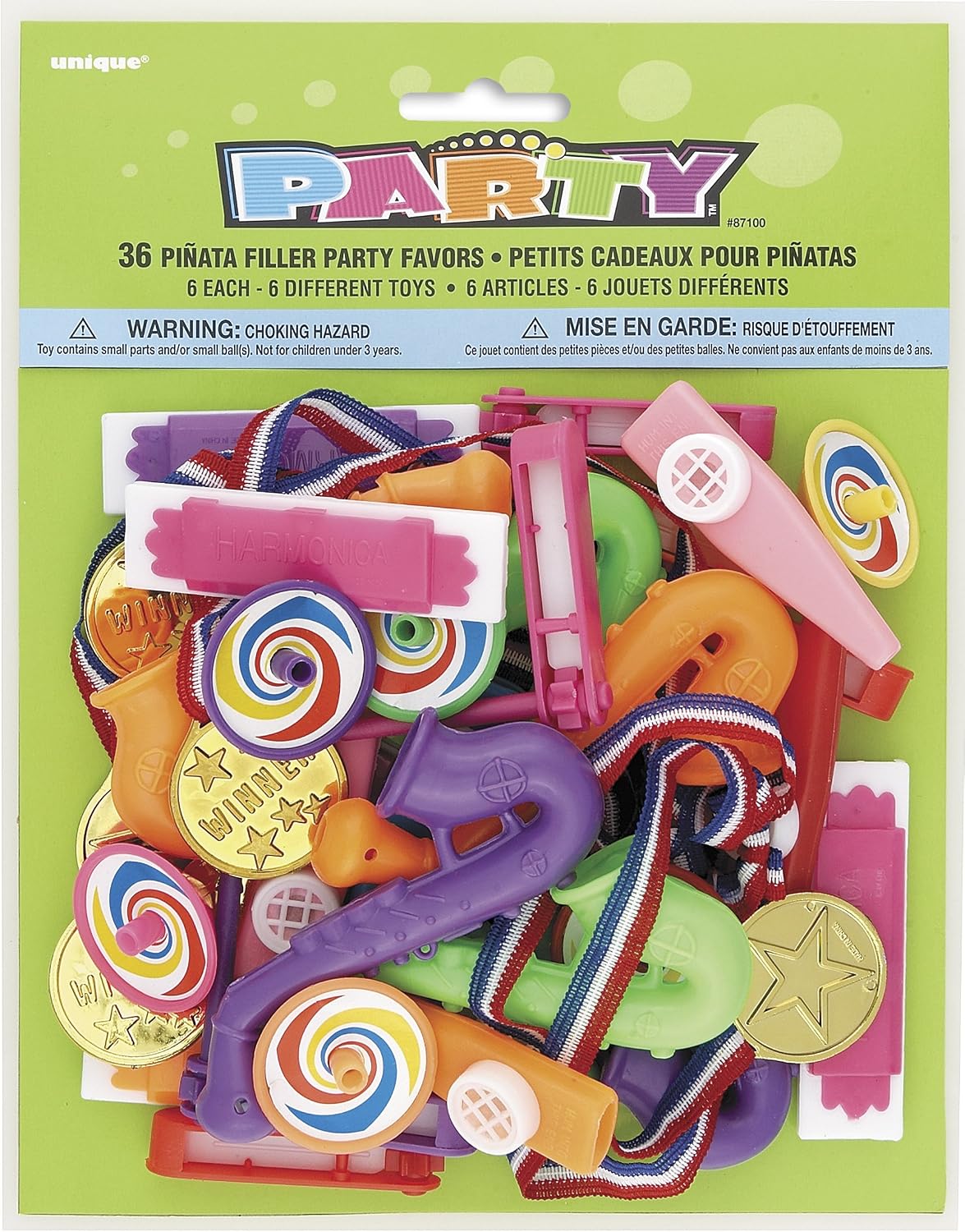 Unique Party 87100 Pinata Filler Party Favours, Pack of 36 Amazon.co