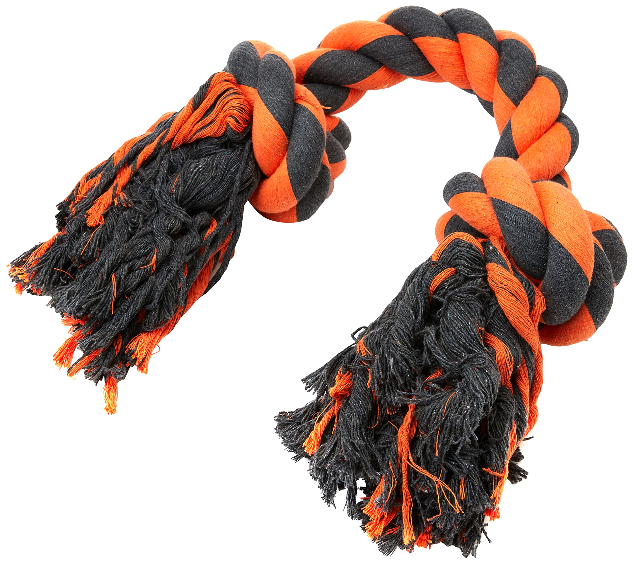 Nuts for Knots Extreme 2 Knot Rope Tugger Dog Toy Durable Strong Tough Fun Interactive Chewing Playing Fetch Retrieve for Small Medium Large Breeds