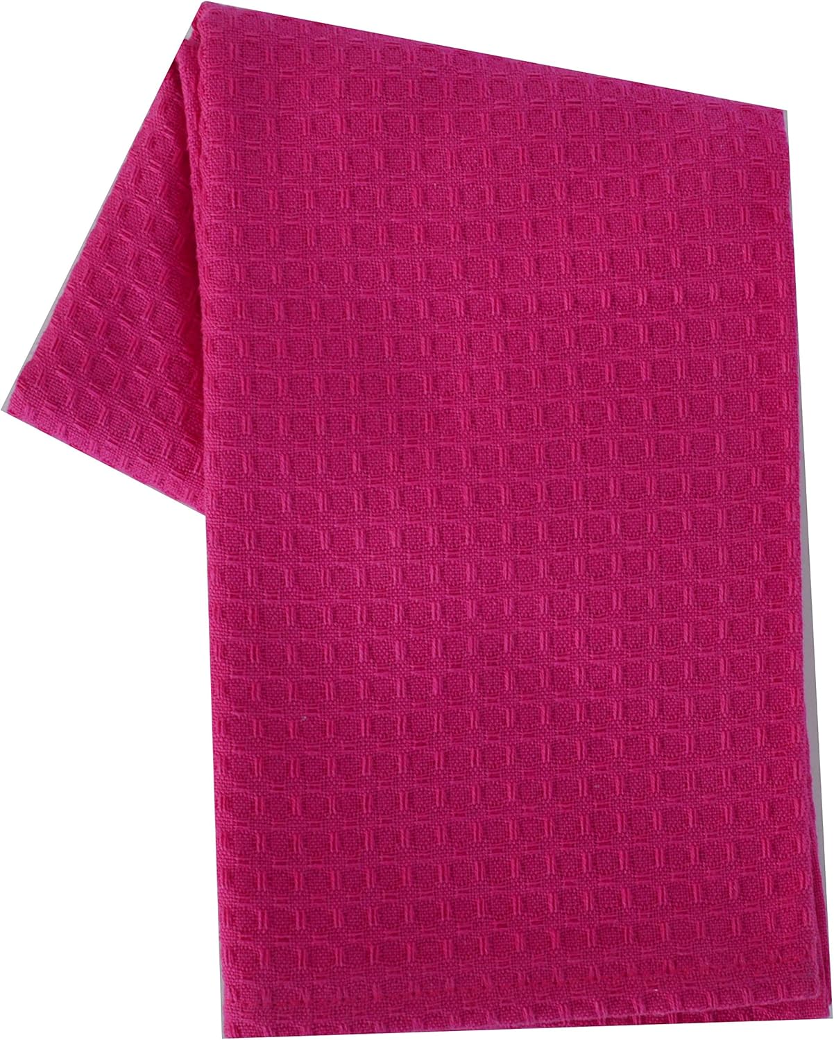 Dunroven House Waffle Weave Tea Towel, Pink Home & Kitchen