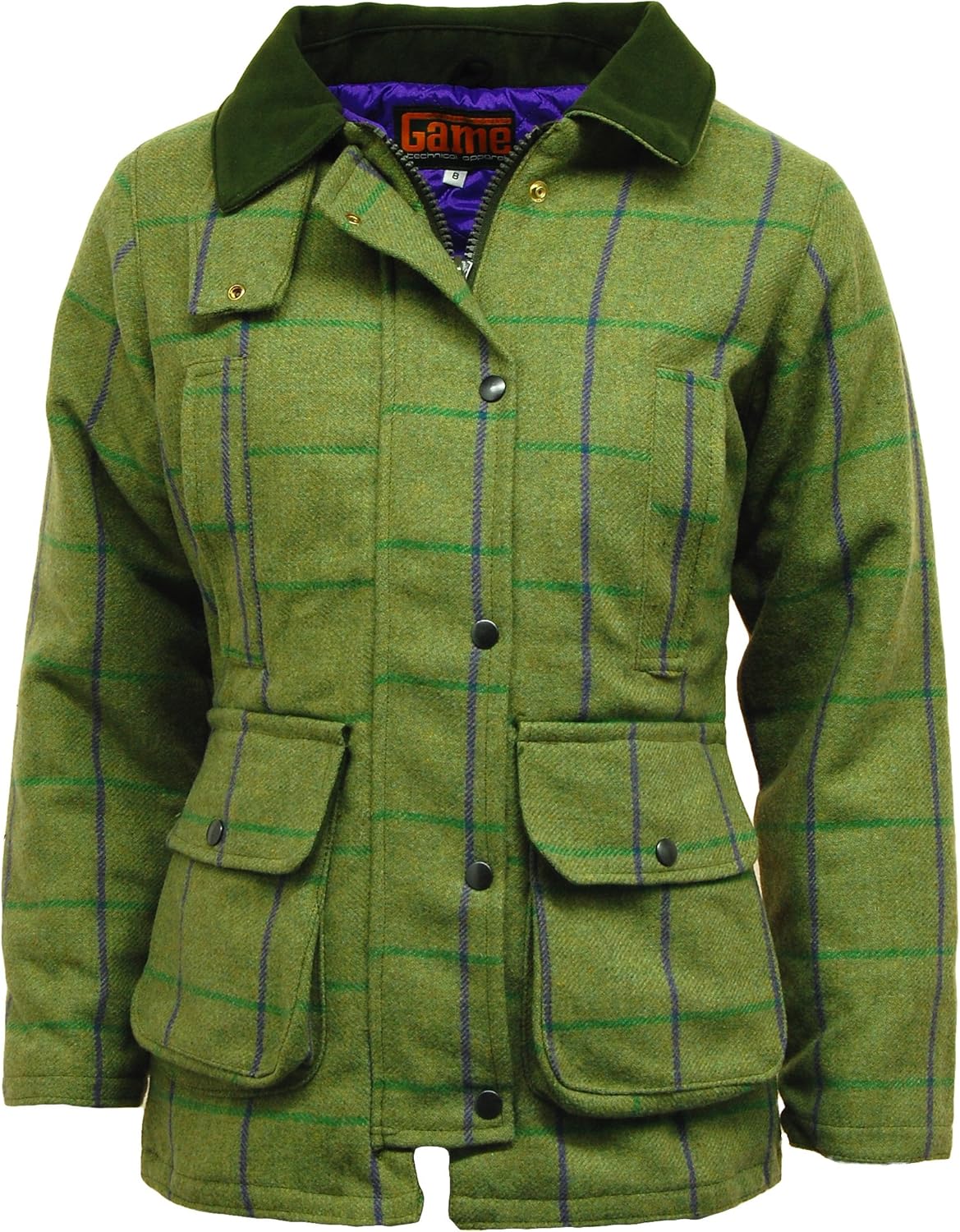 Game Ladies Tweed Hunting Shooting Jacket Purple Lining Amazon.co.uk