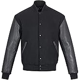 Sledwise Varsity Jacket Baseball Letterman Jacket– Wool and Leather Premium Quality Unisex Basketball Jacket