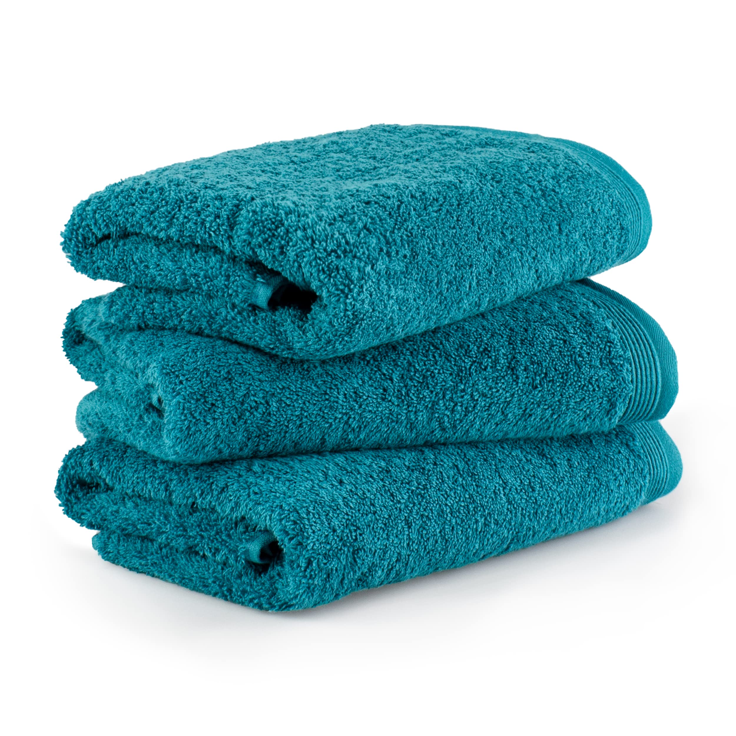 Möve Superwuschel Towel Set, 3 hand towels 50 x 100 cm, Made in Germany, 100% cotton, lagoon