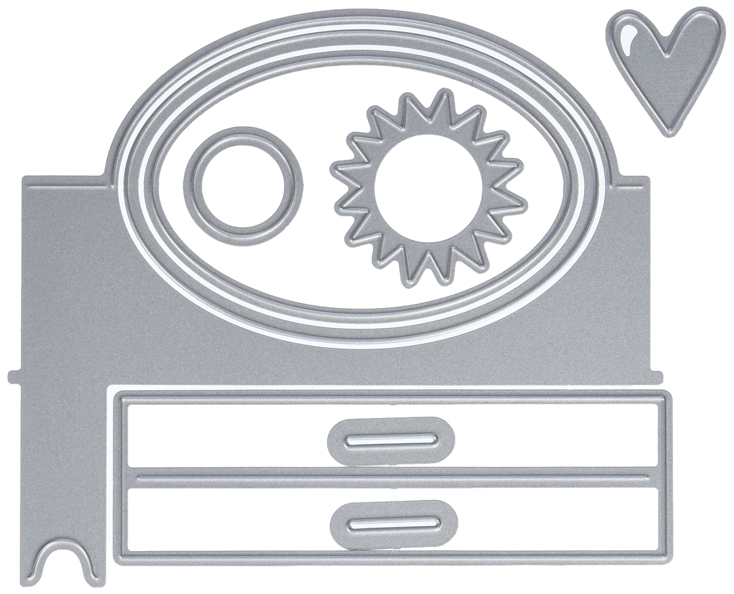 Elizabeth Craft Designs Pop It Up Metal Dies By Karen Burniston Oval Pull Card, 2.6-inch x 3.9-inch