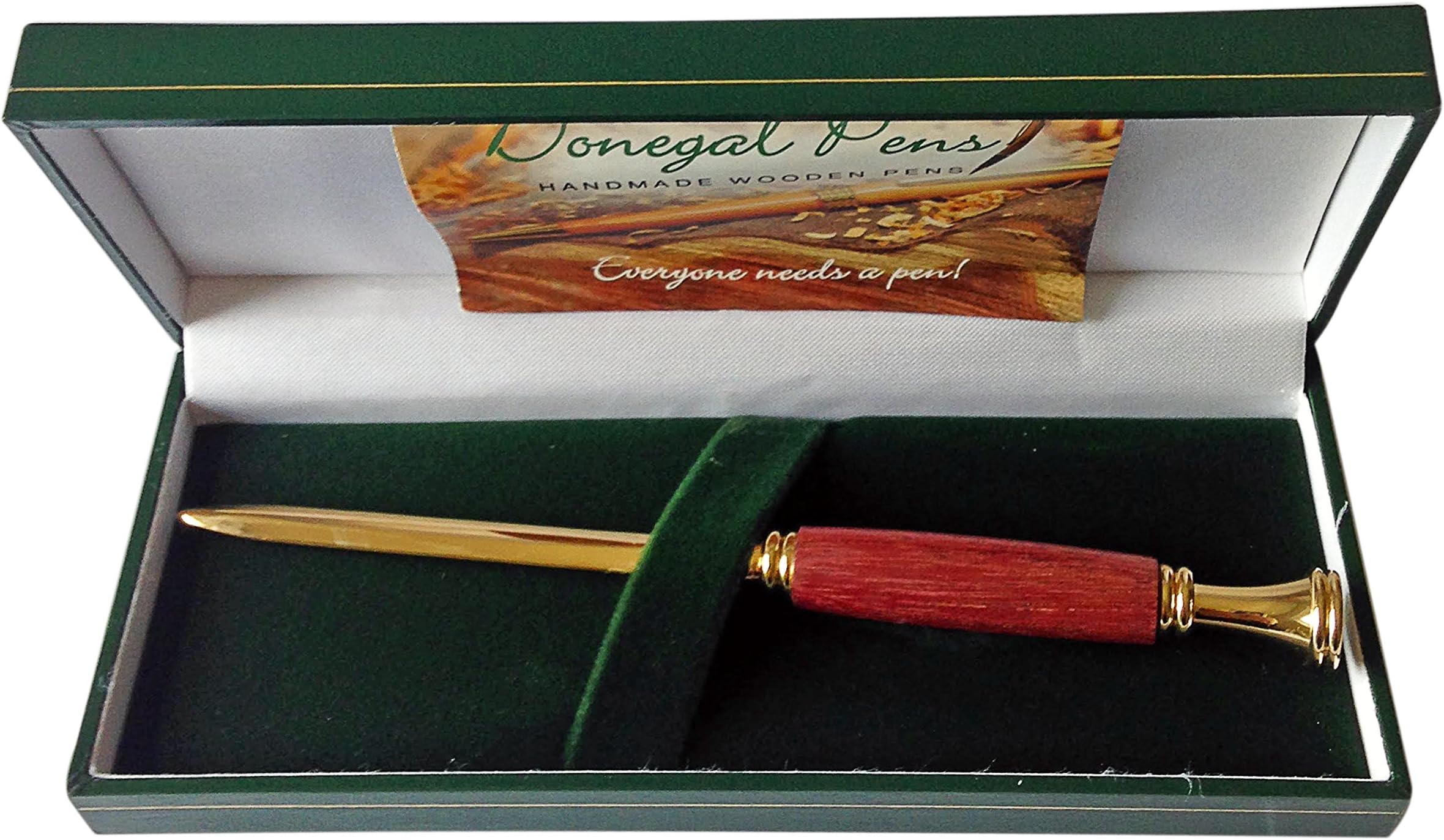 Letter Opener with Handcrafted Wooden Handle Made in Ireland with Purple Heart Wood