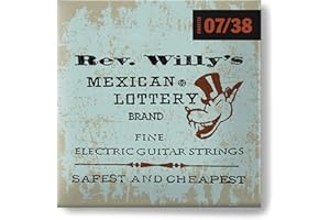 Dunlop RWN0738 Reverend Willy Extra Light Coated Steel Electric Guitar Strings, .007-.038 Gauge