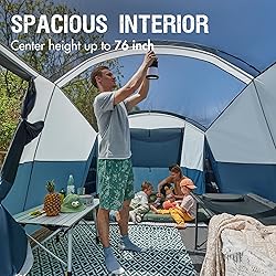 PORTAL 8 Person Family Camping Tent with Screen