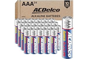 POWERMAX ACDelco 24-Count AAA Batteries, Maximum Power Super Alkaline Battery, 10-Year Shelf Life