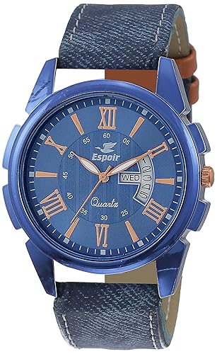 Analogue Stylish Blue Dial Day and Date Mens Boys Watch - Blue Ray 0507