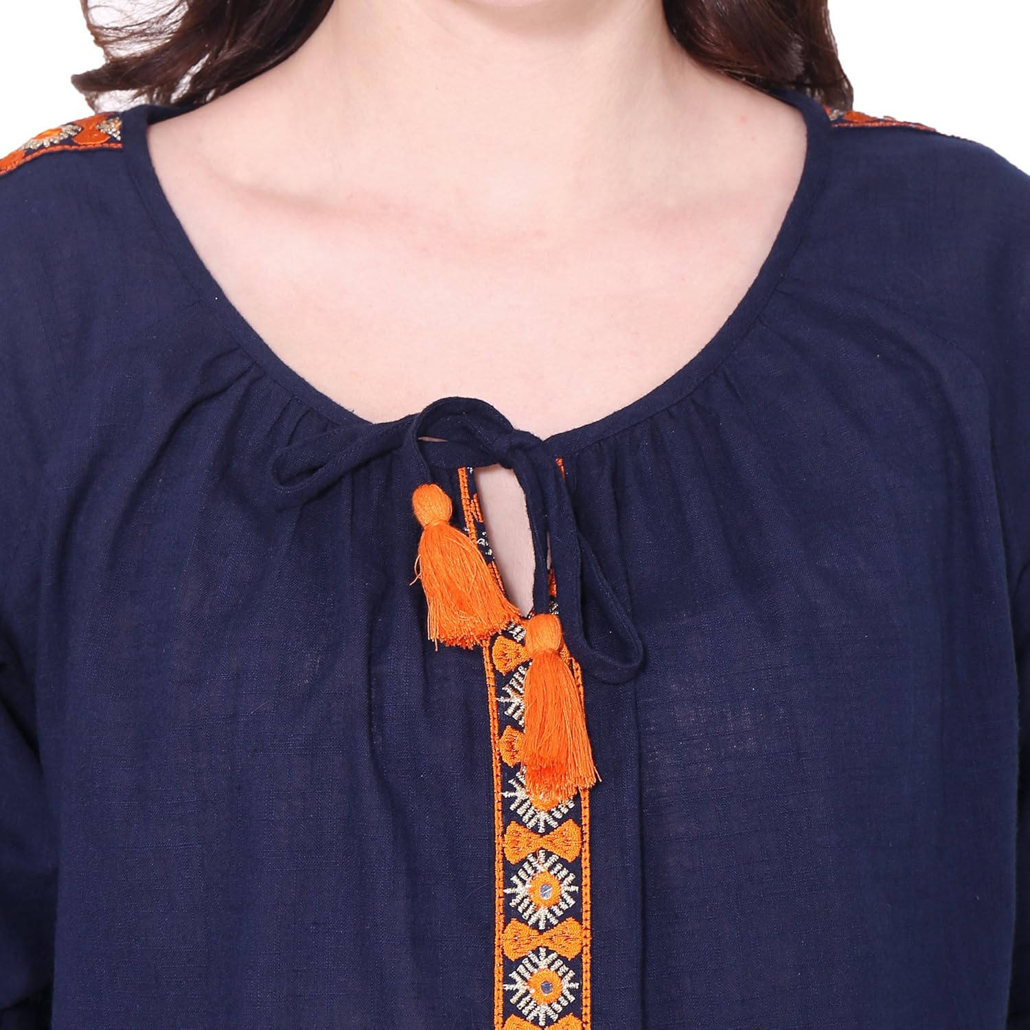 aania beautiful embroidered exclusive casual cotton women's top