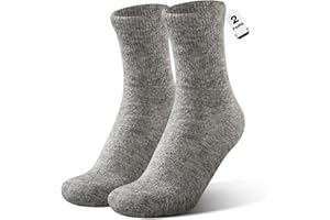 RAHHINT Alpaca Wool Diabetic Socks for Men Women Non Binding Wide Loose Fit Thick Warm Soft Seamless Moisture Breathable