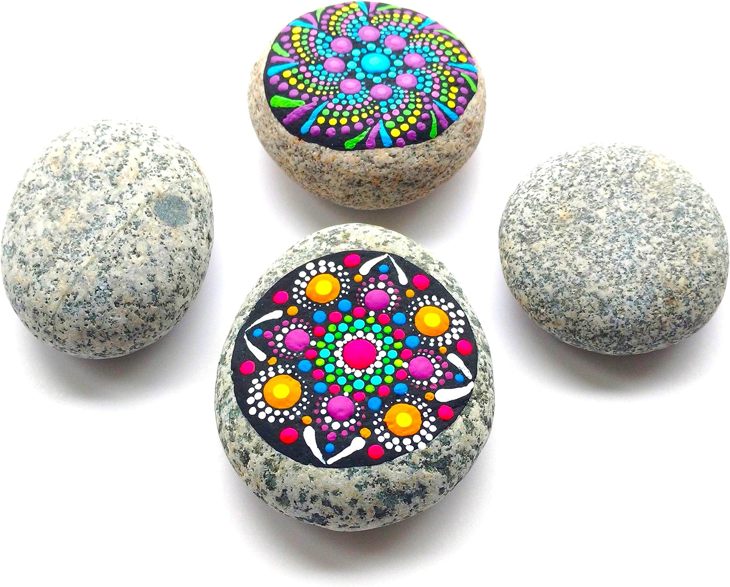Capcouriers Big Painting Rocks - 4 Big Rocks for Painting - Rocks Range in Length from About 3 to 3.5 inches